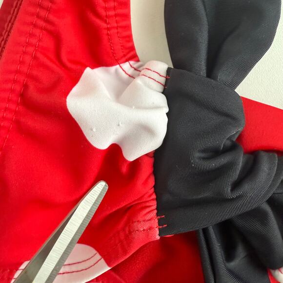 Disney Minnie Mouse Baby Girls Toddler One-Piece Polka Dot Red Swimsuit XS - Picture 10 of 10